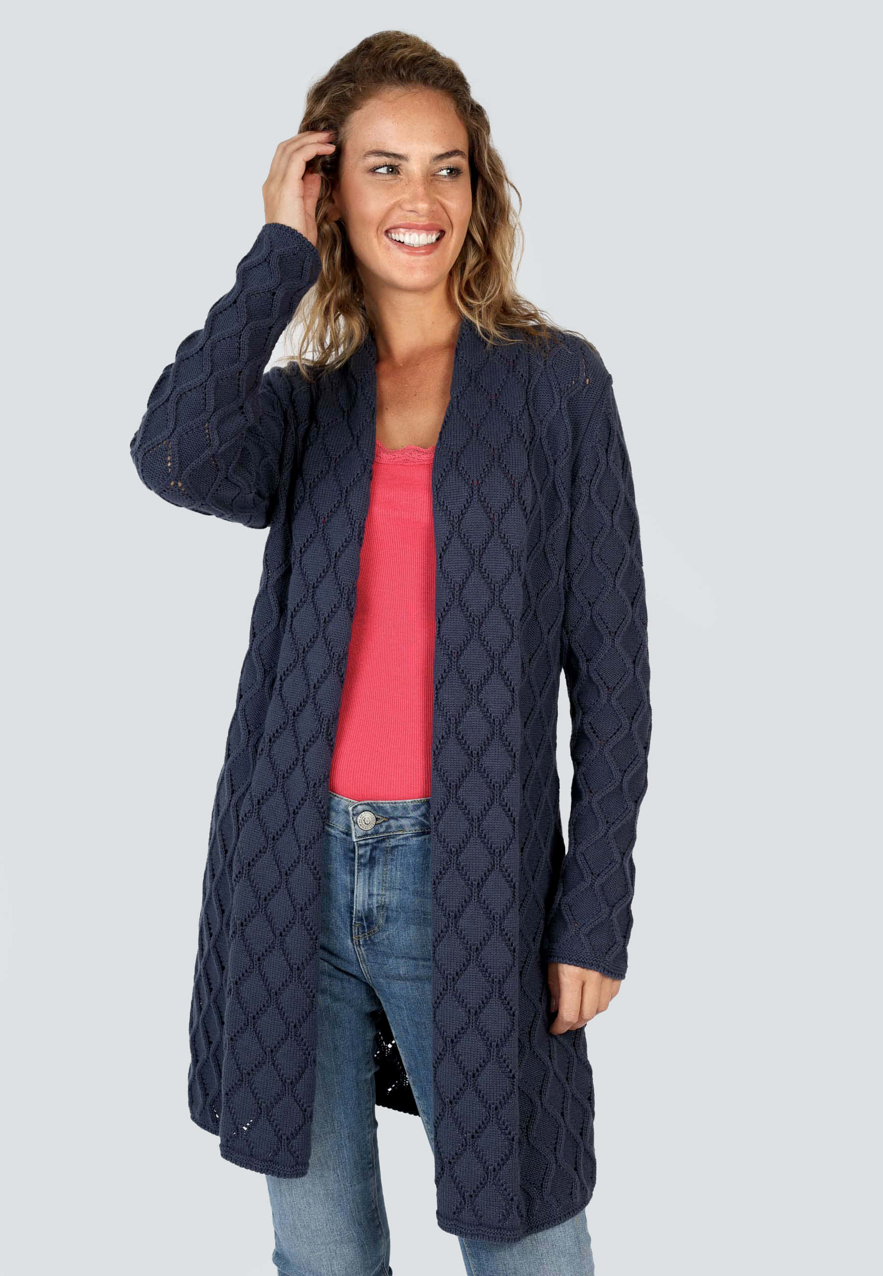 Strickjacke Ebbie navy im Sorgenfri Sylt Online Shop