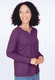 3/4-Arm-Shirt Adrijana solid  - deep purple