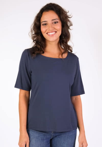 T-Shirt Constantina solid - navy