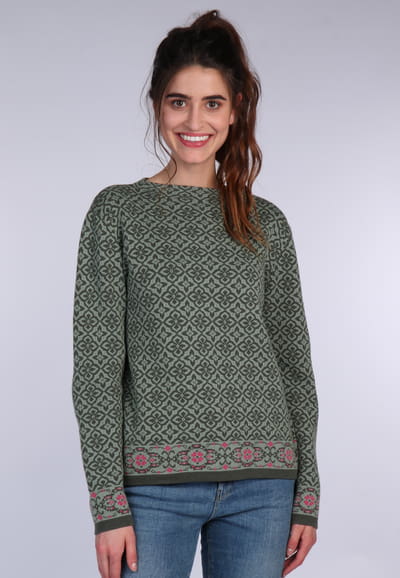 Strickpullover Dorit nordic  - thyme