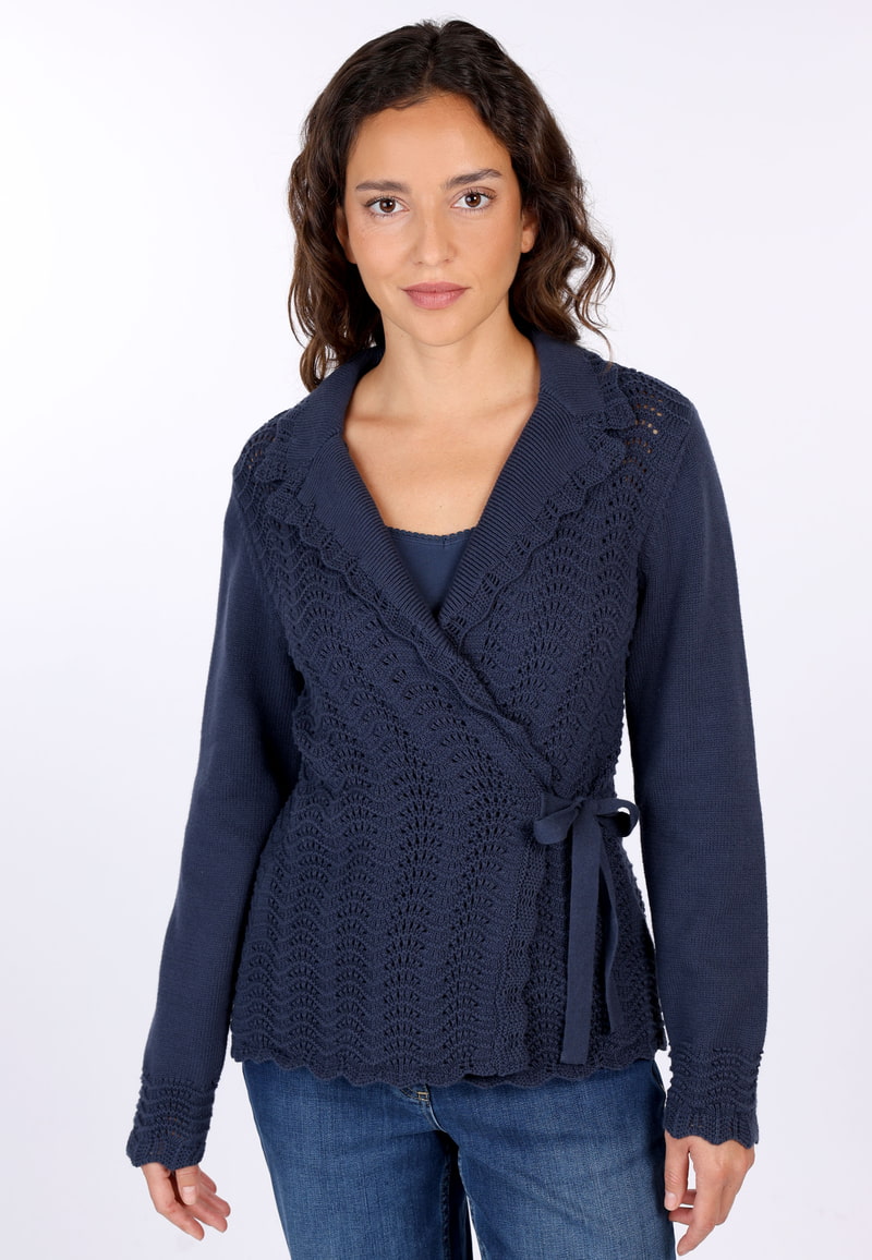 Strickjacke Trudy Ajour  - navy