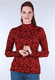 Shirt Olenni autumn leaves - dark grape