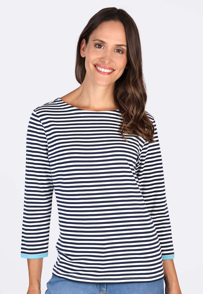 3/4-Arm-Shirt Beantine stripes - navy