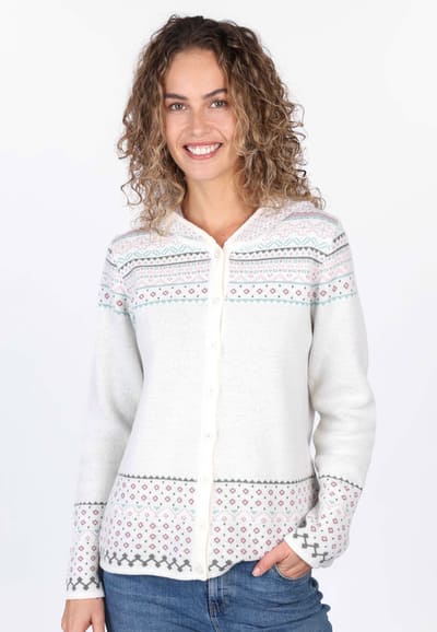 Strickjacke Katleen Lambswool  - ivory