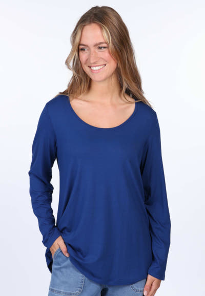 Langarmshirt Bilima  - indigo