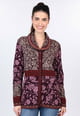 Strickjacke Maily Flower  - plum