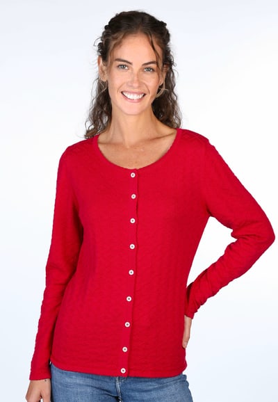 Strickjacke Natascha - rubin