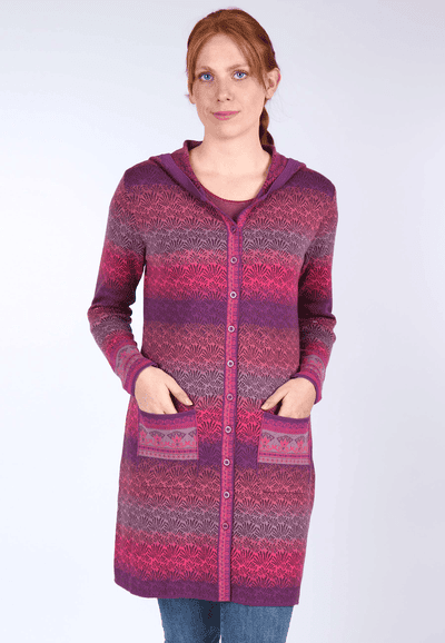 Strickmantel Jordis peacock - orchid