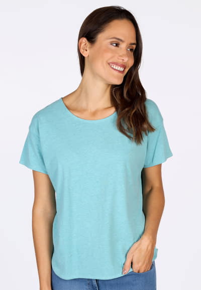 T-Shirt Betzi linen  - wave