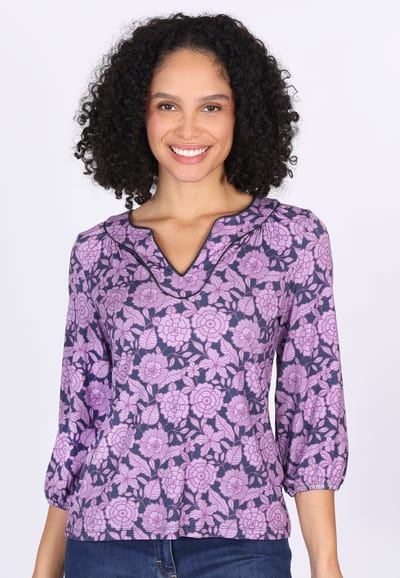 Bluse Kirata spring rose  - amethyst