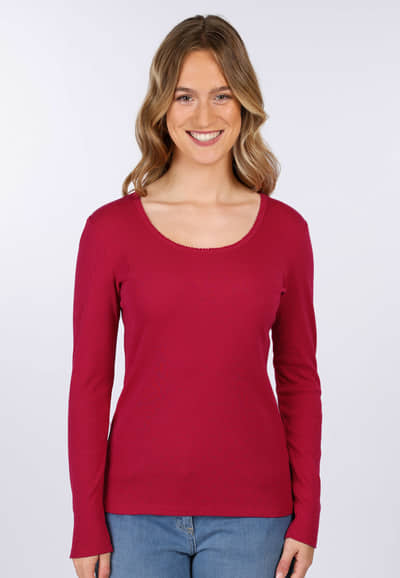 Langarmshirt Malin - cerise