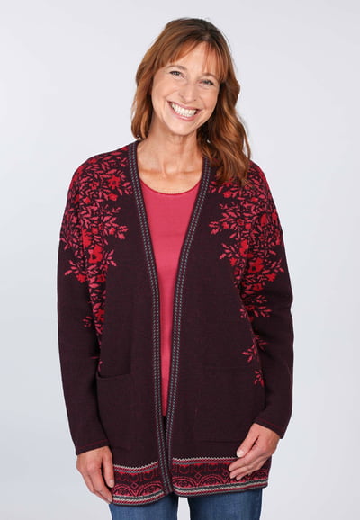 Strickjacke Tati garden  - plum