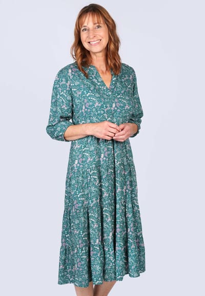 Kleid Sanna Romantic Garden  - bottle green