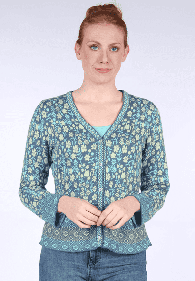Strickjacke Lola wild flower - smoke