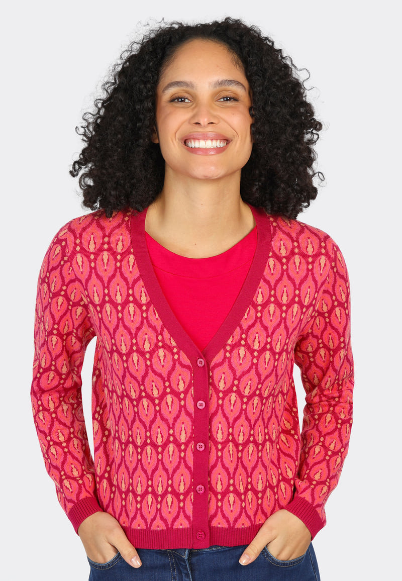 Strickjacke Carlotte - cerise