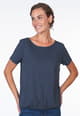 T-Shirt Linde solid - navy