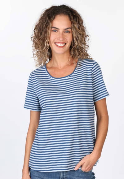 T-Shirt Freida stripe - ink