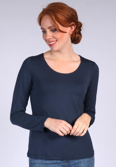 Langarmshirt Philia  - navy
