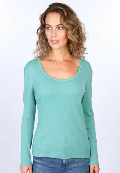 Langarmshirt Malin  - sage