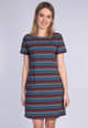 Kleid Ellen colourful stripe - navy