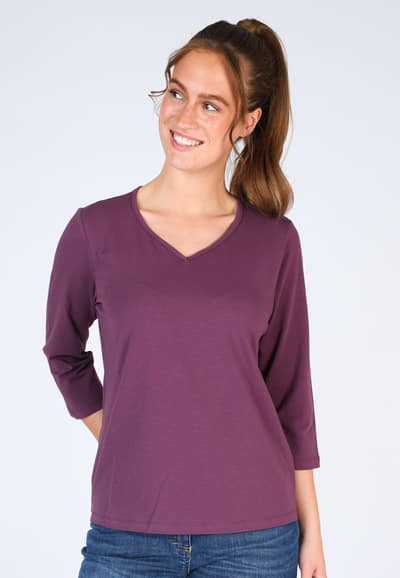 3/4-Armshirt Hellena - plum