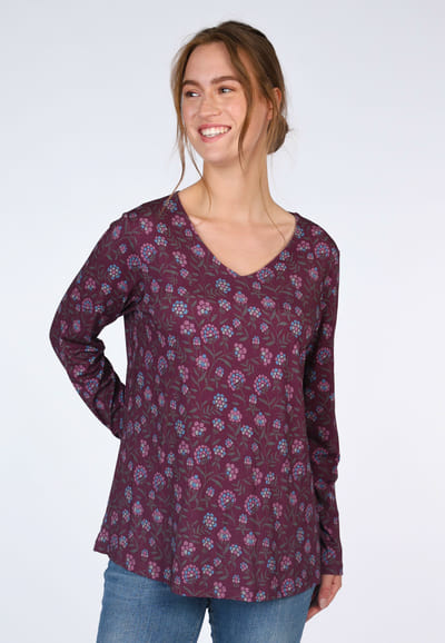 Langarmshirt Adisara - plum