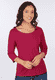 3/4-Arm-Shirt Mabel  - cerise