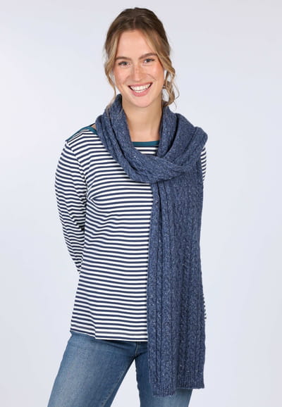 Strickschal Safira solid  - navy