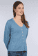 Strickjacke Lindara solid - swedish blue