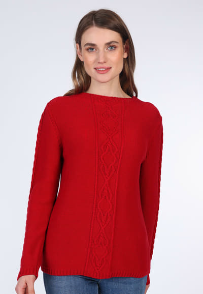 Strickpullover Dorit solid - red