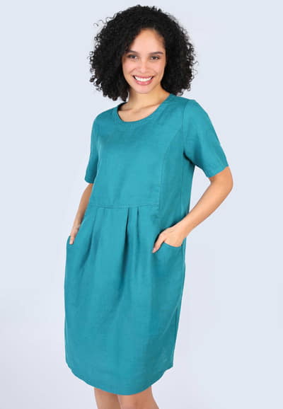 Leinenkleid Rabea - ocean