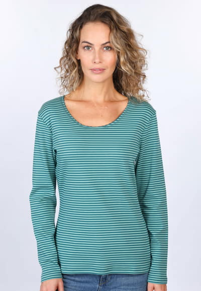 Langarmshirt Sandra  - bottle green