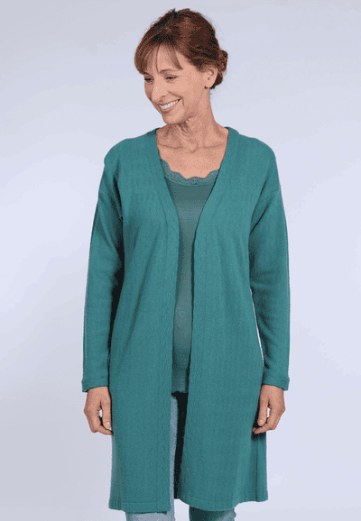 Strickmantel Irmtraud - bottle green