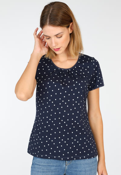 T-Shirt Camille dot - navy