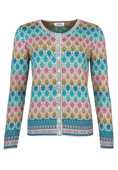 Strickjacke Renee rainbow - sand