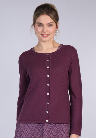 Strickjacke Lele - plum