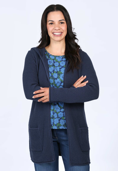 Strickjacke Uta  - indigo