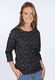 3/4-Arm Shirt Pitta Meadow  - black