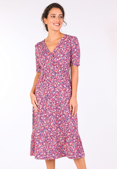 Kleid Alandra millefleurs - flamingo
