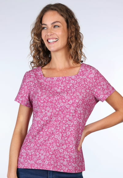 T-Shirt Rosamunda - raspberry