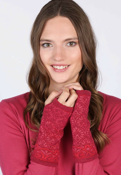 Handstulpen Lucy oriental  - rubin