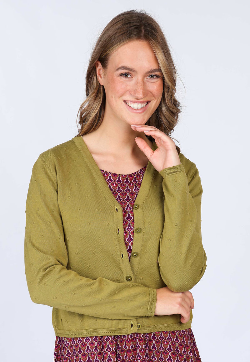 Strickjacke Valea - green moss