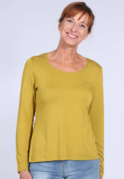 Langarmshirt Philia - dark yellow