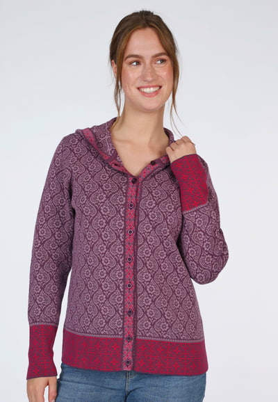 Strickjacke Adela - plum