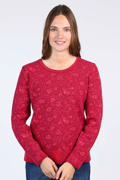 Strickpullover Josefine  - rubin