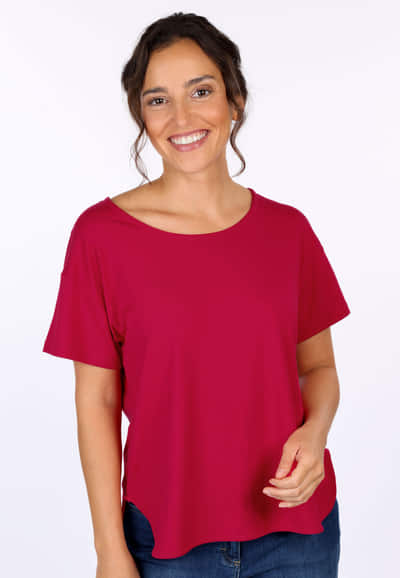 T-Shirt Betzi solid  - cerise