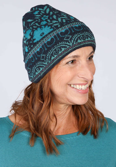 Strickmütze Haddy garden  - navy