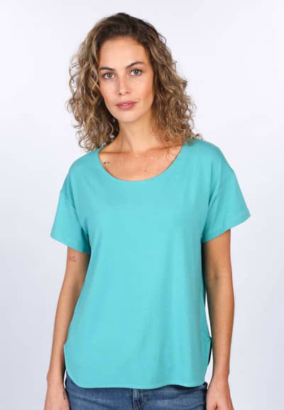 T-Shirt Betzi Solid  - smaragd