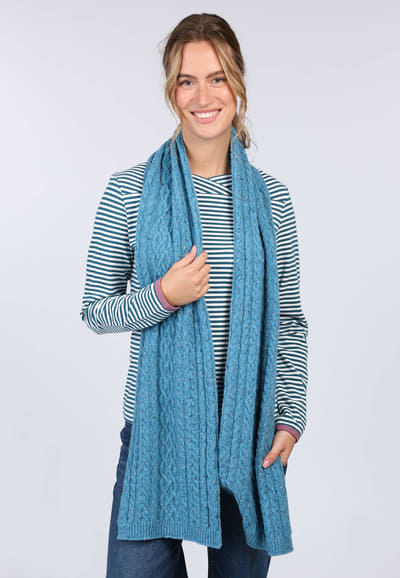 Strickschal Safira solid  - lake