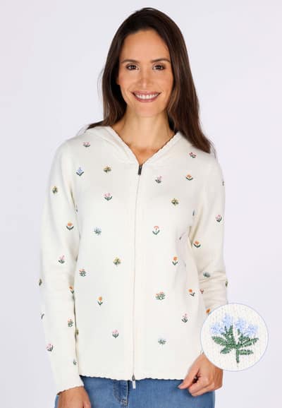 Strickjacke Katleen embro  - ivory